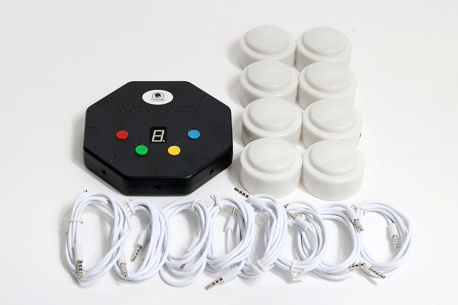 8-Player Game Buzzer System with LED Light Buttons Z538154