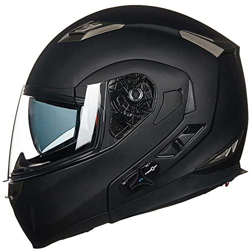 Bluetooth Modular Full Face Motorcycle Helmet with Sun Shield J976777