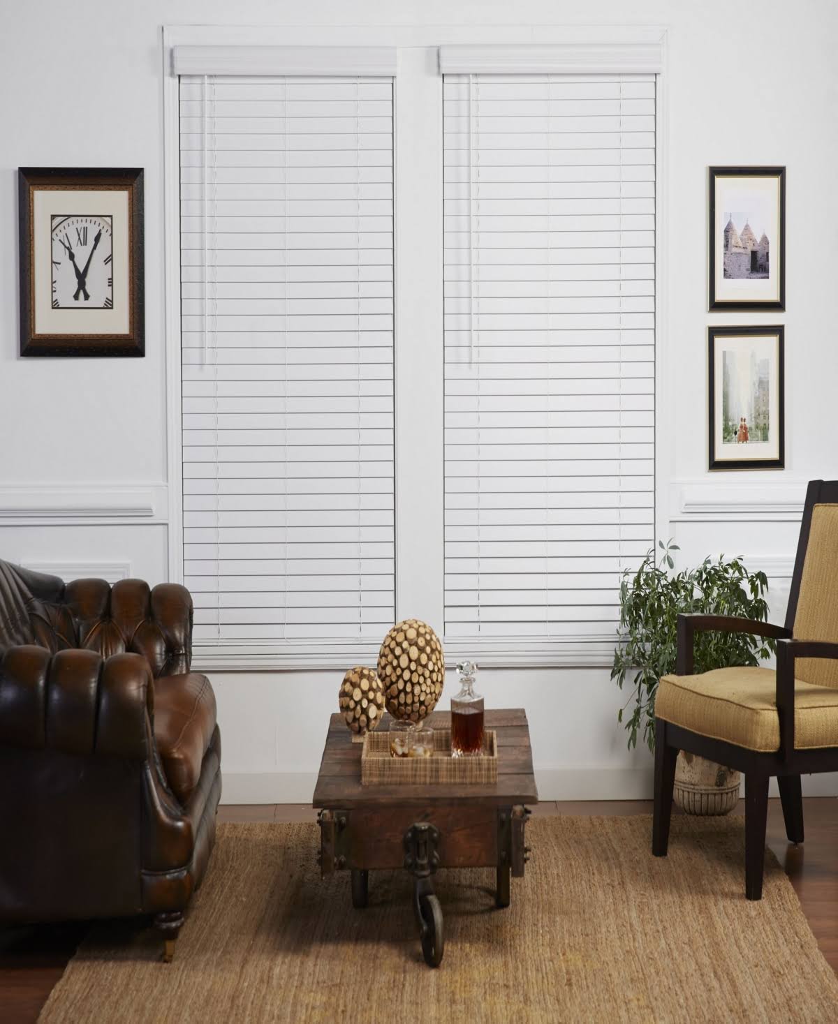 Faux Wood Venetian Blind, 57.5x22 x 72x22, Dark Oak Y127901