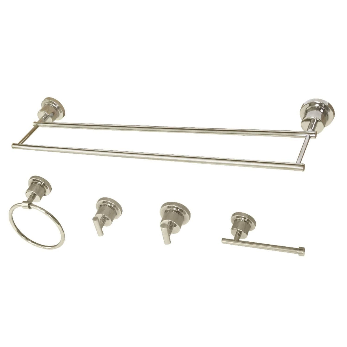 Polished Nickel 5 Piece Bathroom Accessory Set C13843