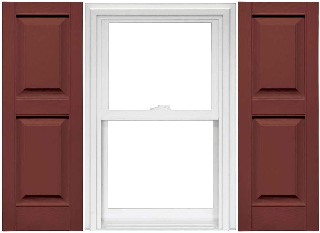 Raised Panel Vinyl Shutters (1 Pair) - 14.75 x 59 Classic Blue N883196