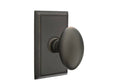 Oil Rubbed Bronze Passage Egg Knob with Rectangular Rose W331