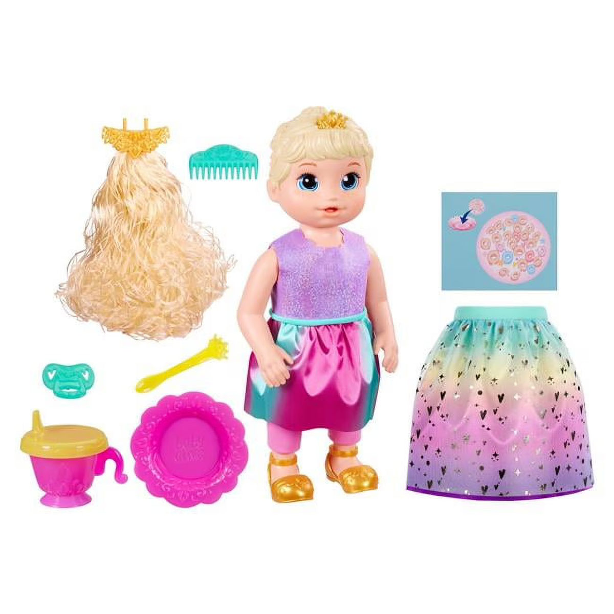 18 in. Baby Alive Princess Ellie Grows Up Doll, Set of 2 D387