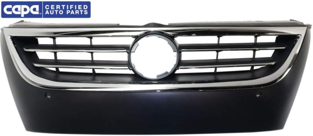 Primed Black Plastic Grille Assembly with Chrome Molding and Distance Sensor Hole R976653