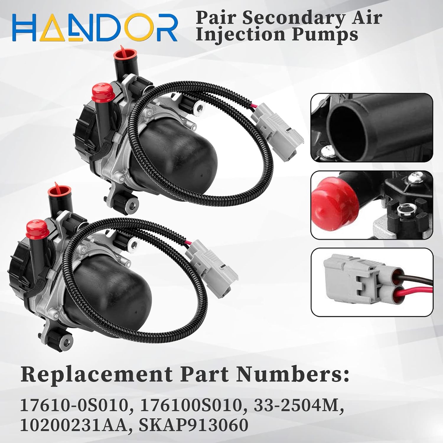 Pair Secondary Air Injection Pump for Lexus LX570 Toyota Land Cruiser Sequoia Tundra 4.6L 4.7L 5.7L V8 H1246