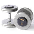 Gray Plates Rubber End Cap Dumbbells 35 Pounds Sold as Pairs F8490