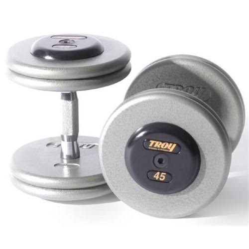 Gray Plates Rubber End Cap Dumbbells 35 Pounds Sold as Pairs F8490