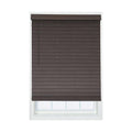 Cordless Brown Faux Wood Room Darkening Horizontal Blinds I468