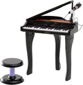 37-Key Kids Piano Toy Keyboard with Microphone, Black Z1926
