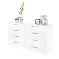 White 6-Drawer Double Dresser R5868