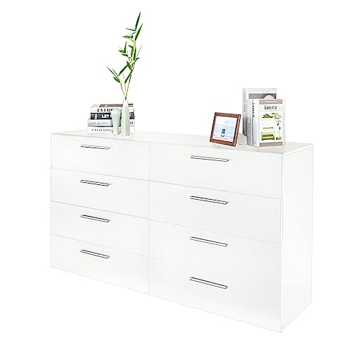 White 6-Drawer Double Dresser R5868