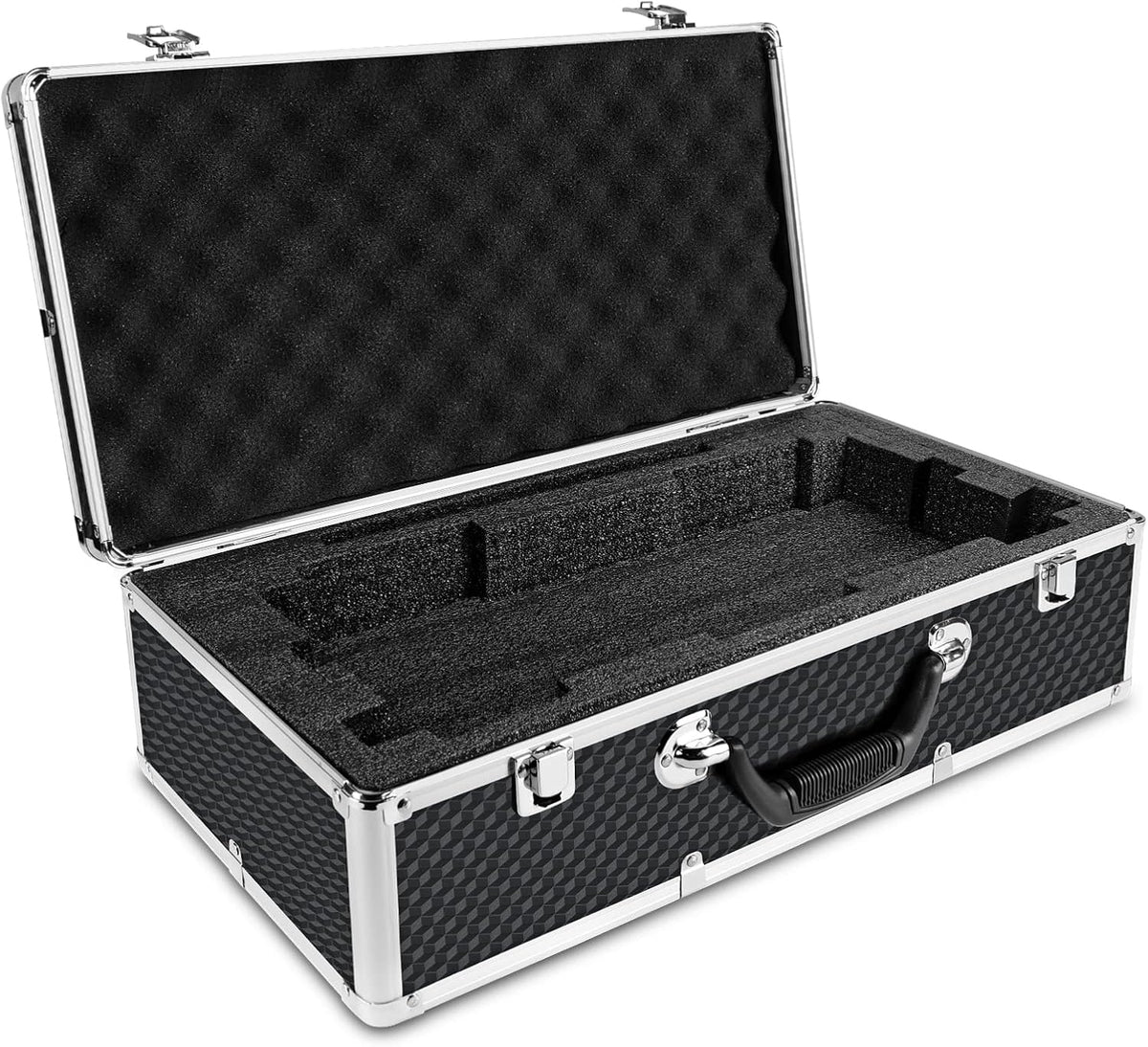 Large Size Carrying Case with Pre-Diced Foam, Aluminum Alloy, Pack of 2 N878