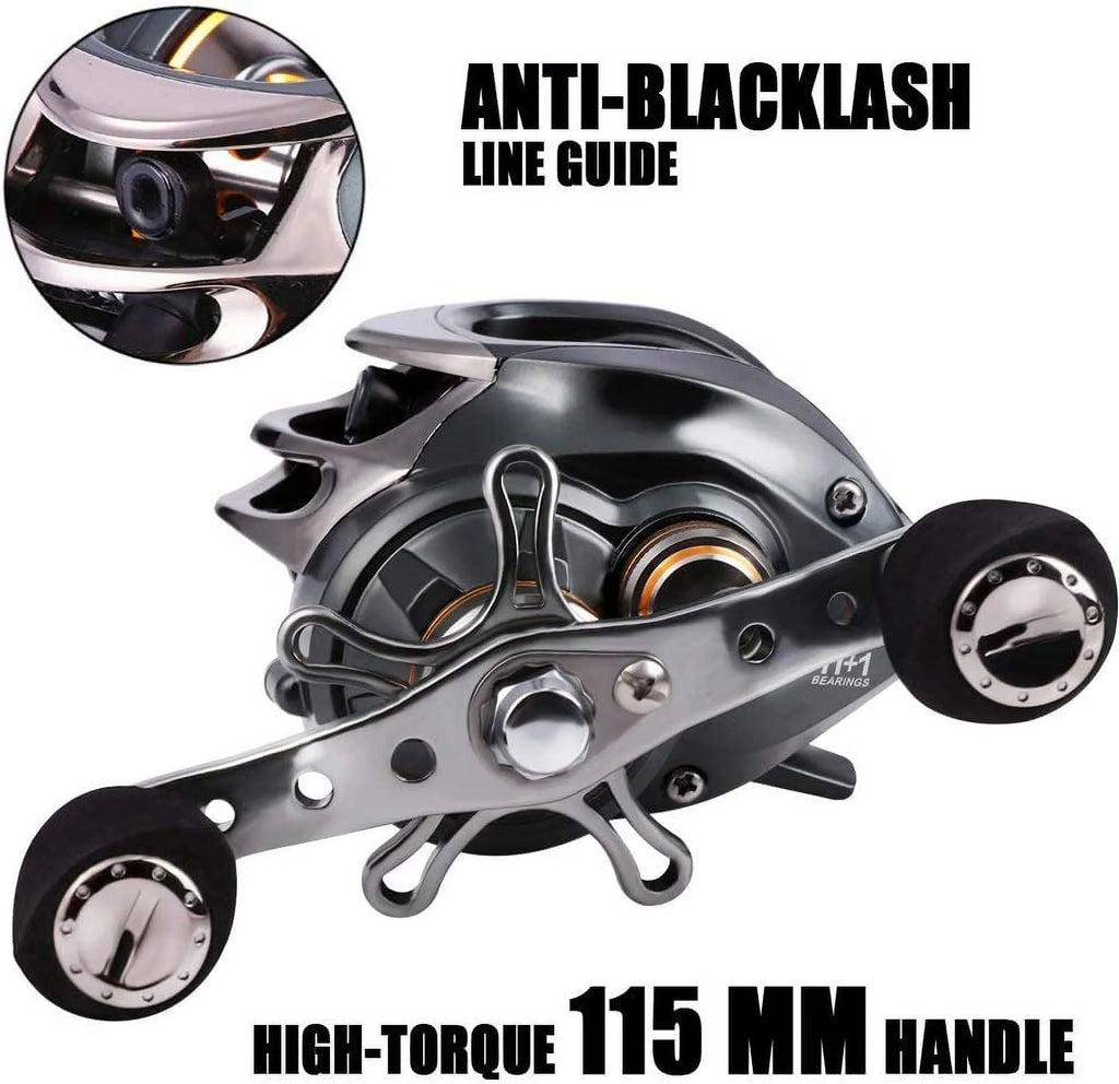 Baitcasting Fishing Reel with Magnetic Brake System U9024