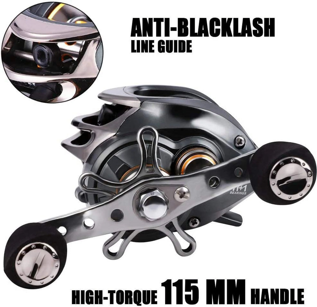 Baitcasting Fishing Reel with Magnetic Brake System U9024