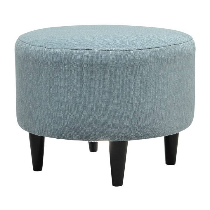 Charcoal Round Ottoman Q8259