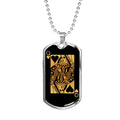 Gold Dog Tag Necklace T808
