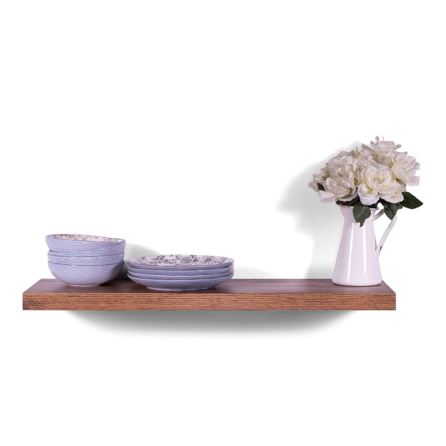 Solid Oak Wood Floating Shelf E145485
