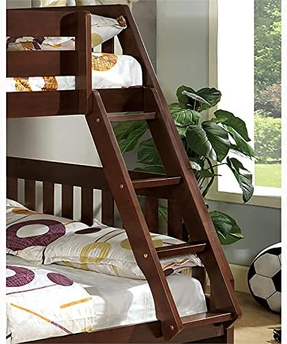Twin Over Full Bunk Bed in Dark Walnut J33722