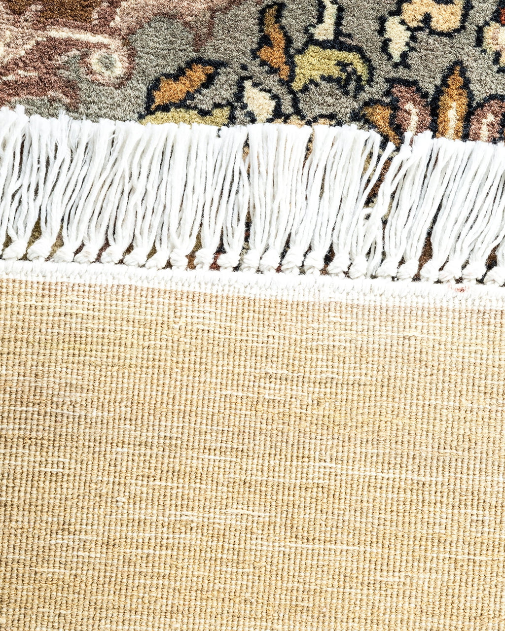 Hand-Knotted Wool Yellow Octagon Area Rug 8' 1" x 8' 1" J278