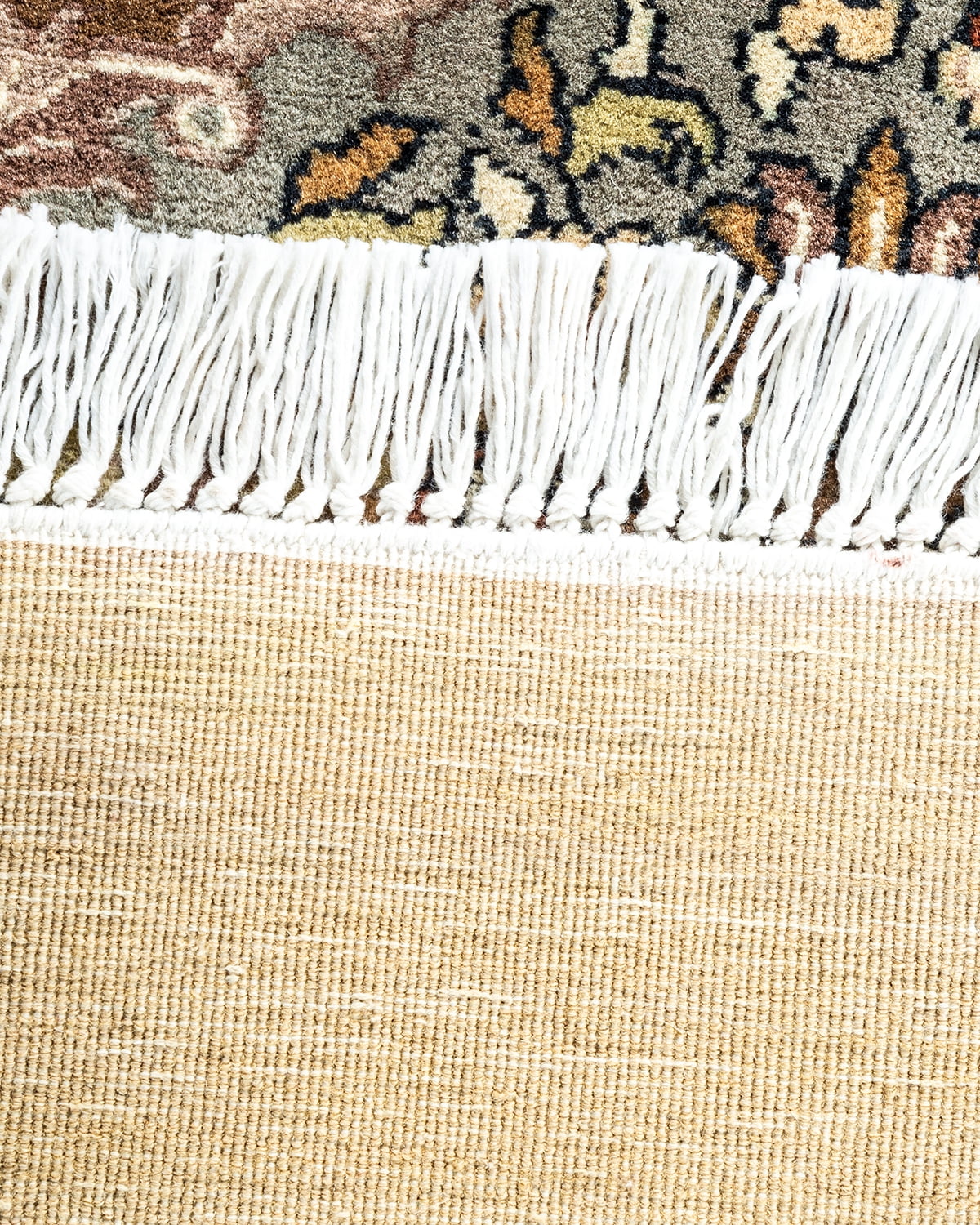 Hand-Knotted Wool Yellow Octagon Area Rug 8' 1" x 8' 1" J278