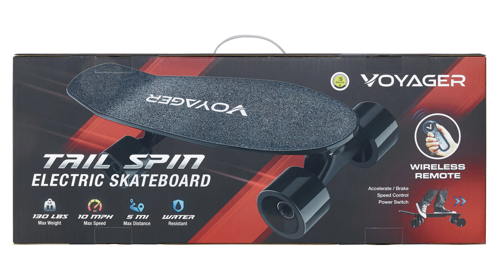 Black Electric Skateboard with Remote Control L56416