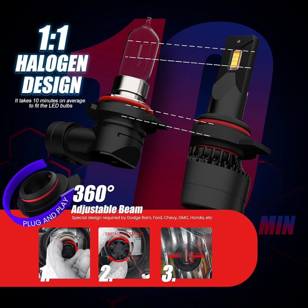 HIR2 LED Headlight Bulb Conversion Kit Pack of 2 N23393