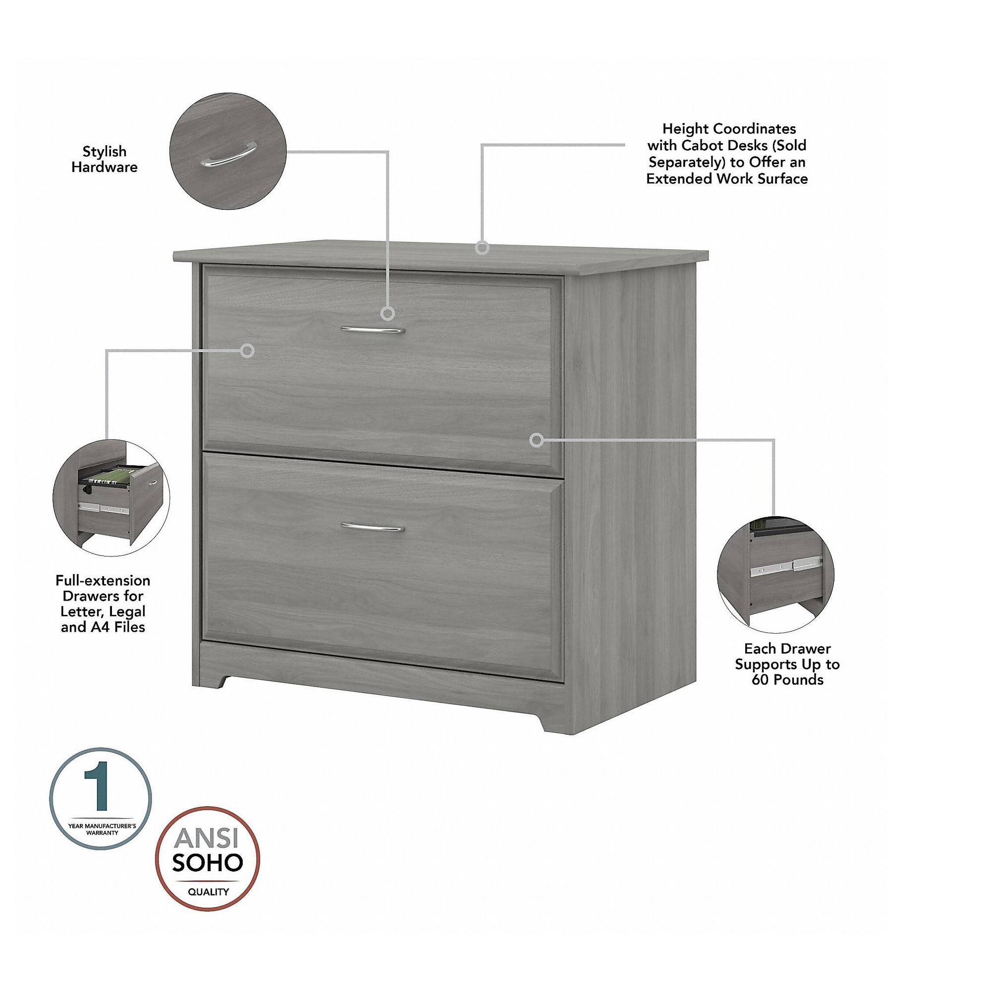 Small Computer Desk with Hutch in Modern Gray I8675