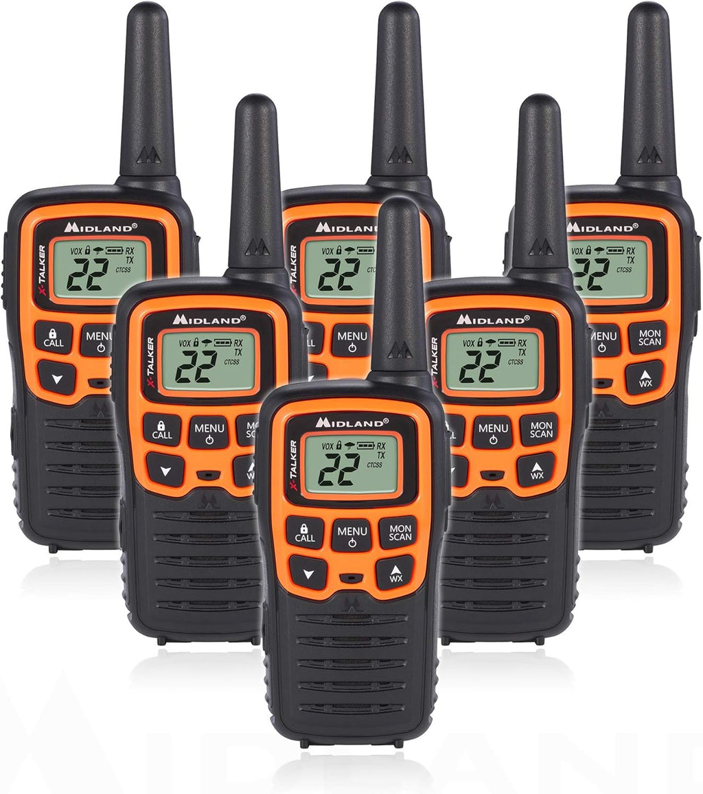 22 Channel FRS Two-Way Radio (3 Pack) (Black/Orange) P723673