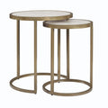 2 Piece Marble Top Nesting End Table Set B289510