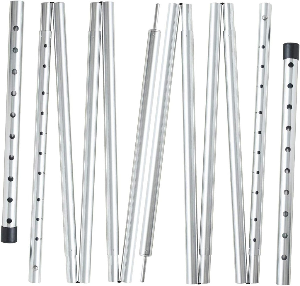 Adjustable Aluminum Tarp Poles Set of 2 P63753