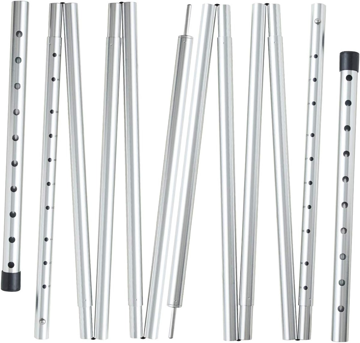 Adjustable Aluminum Tarp Poles Set of 2 P63753