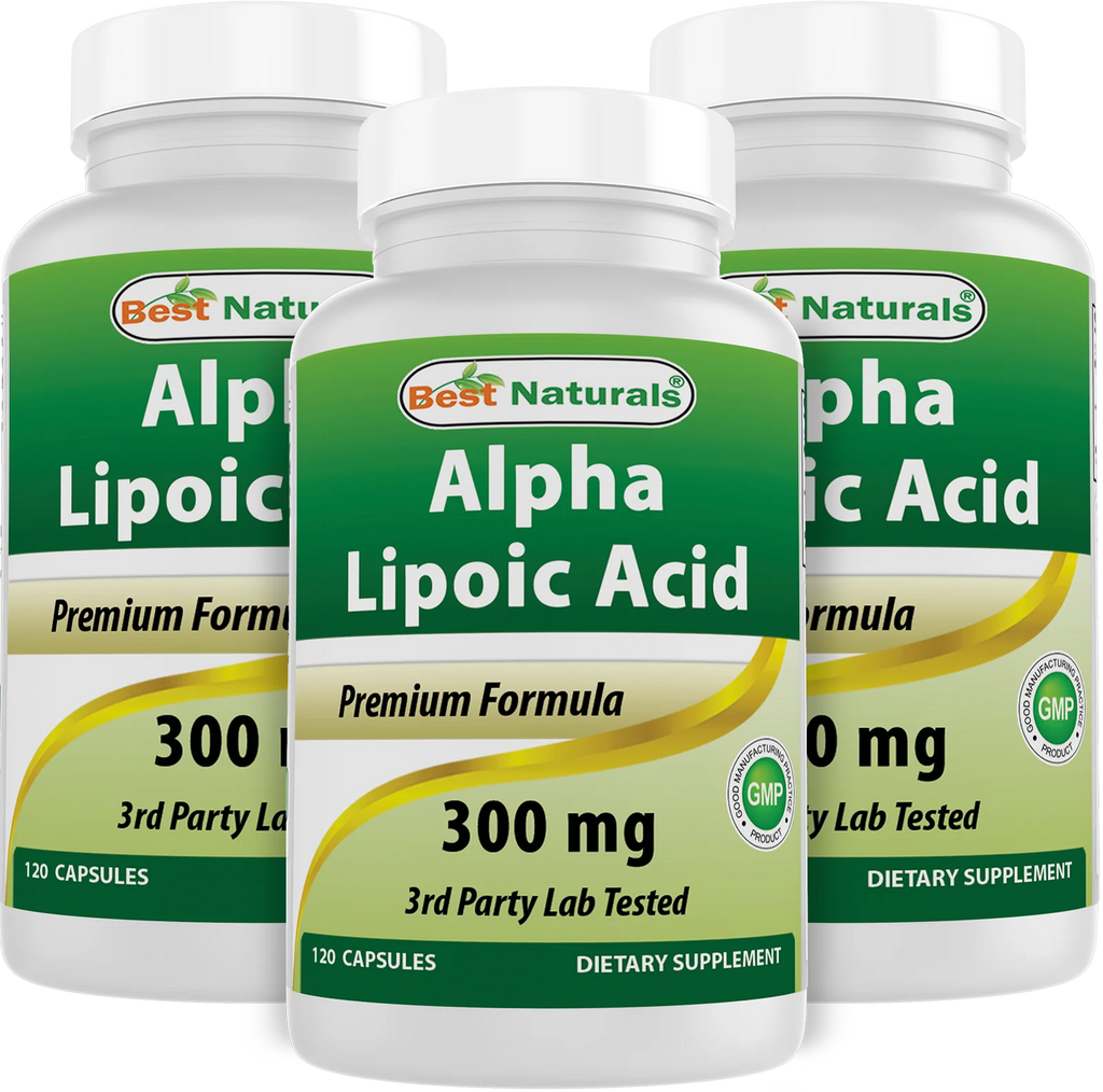 3 Pack Alpha Lipoic Acid 300 mg 120 Capsules X995854