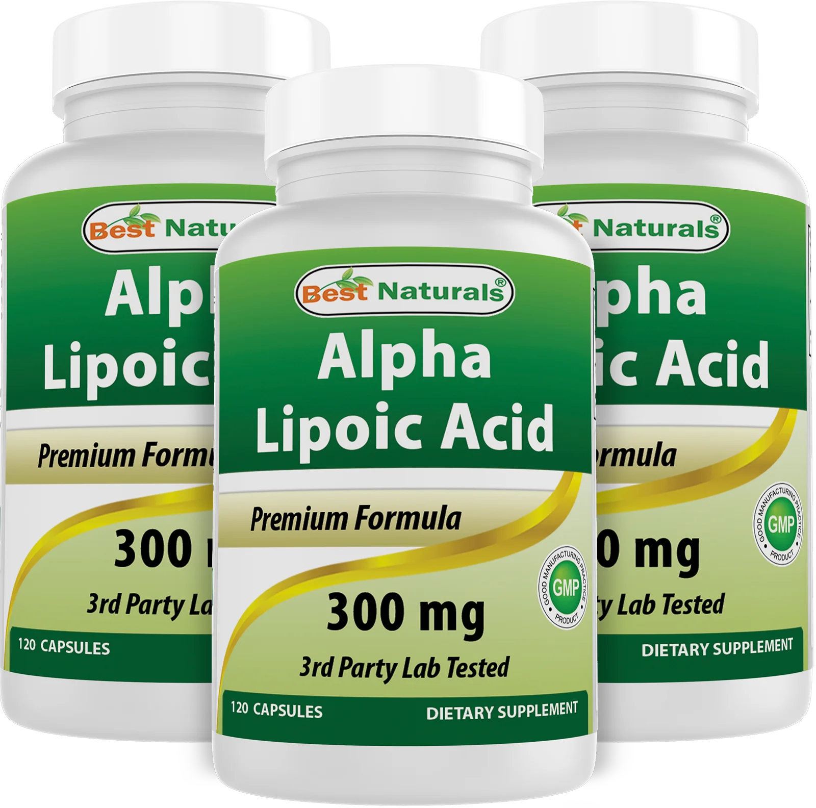 3 Pack Alpha Lipoic Acid 300 mg 120 Capsules X995854