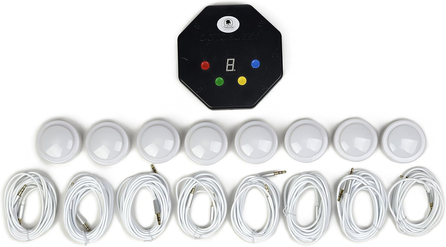 8-Player Game Buzzer System with LED Light Buttons Z538154
