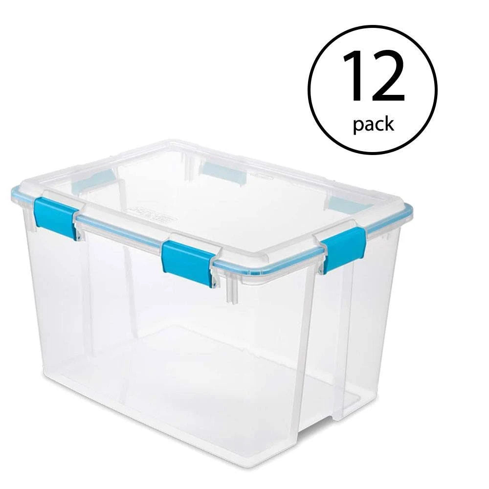 12 Pack Clear Plastic 80 Quart Storage Container Z4999