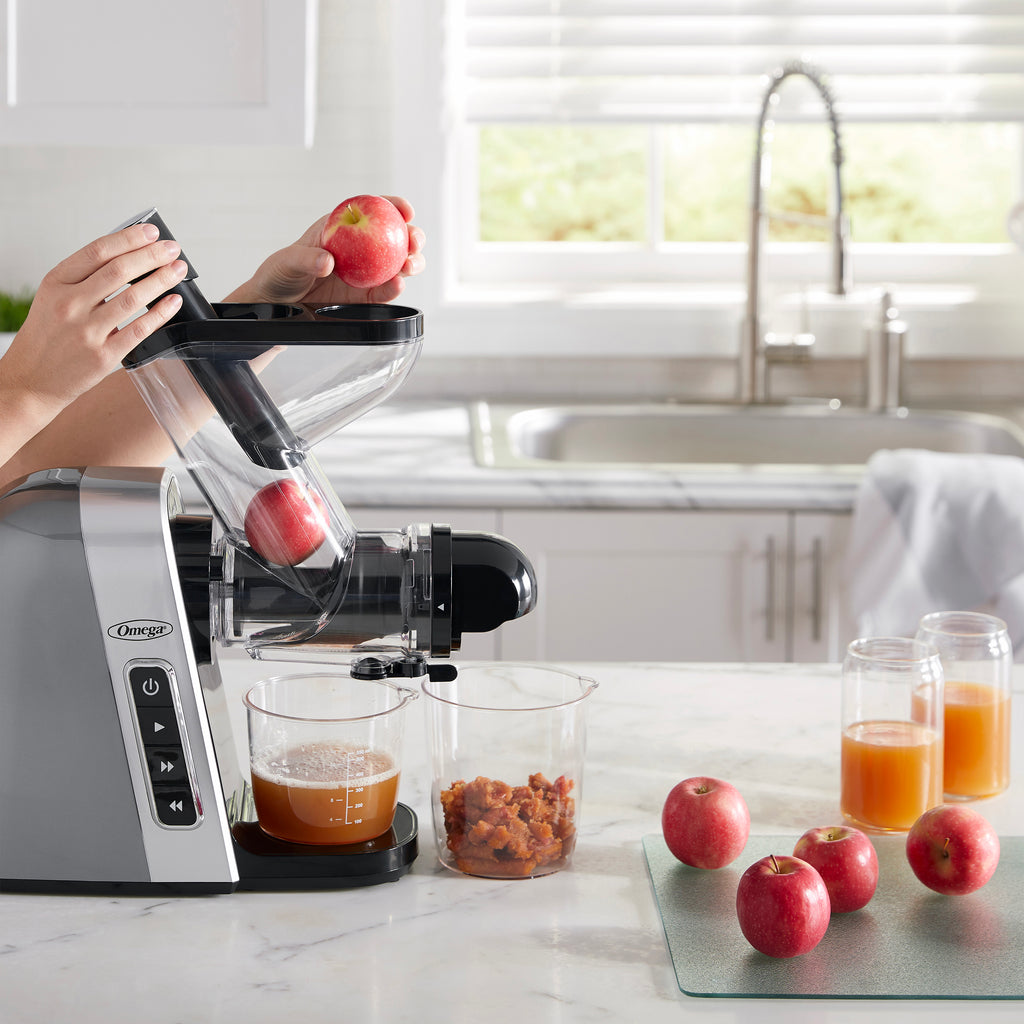 Gray Slow Masticating Juicer with Wide Mouth Chute F505129