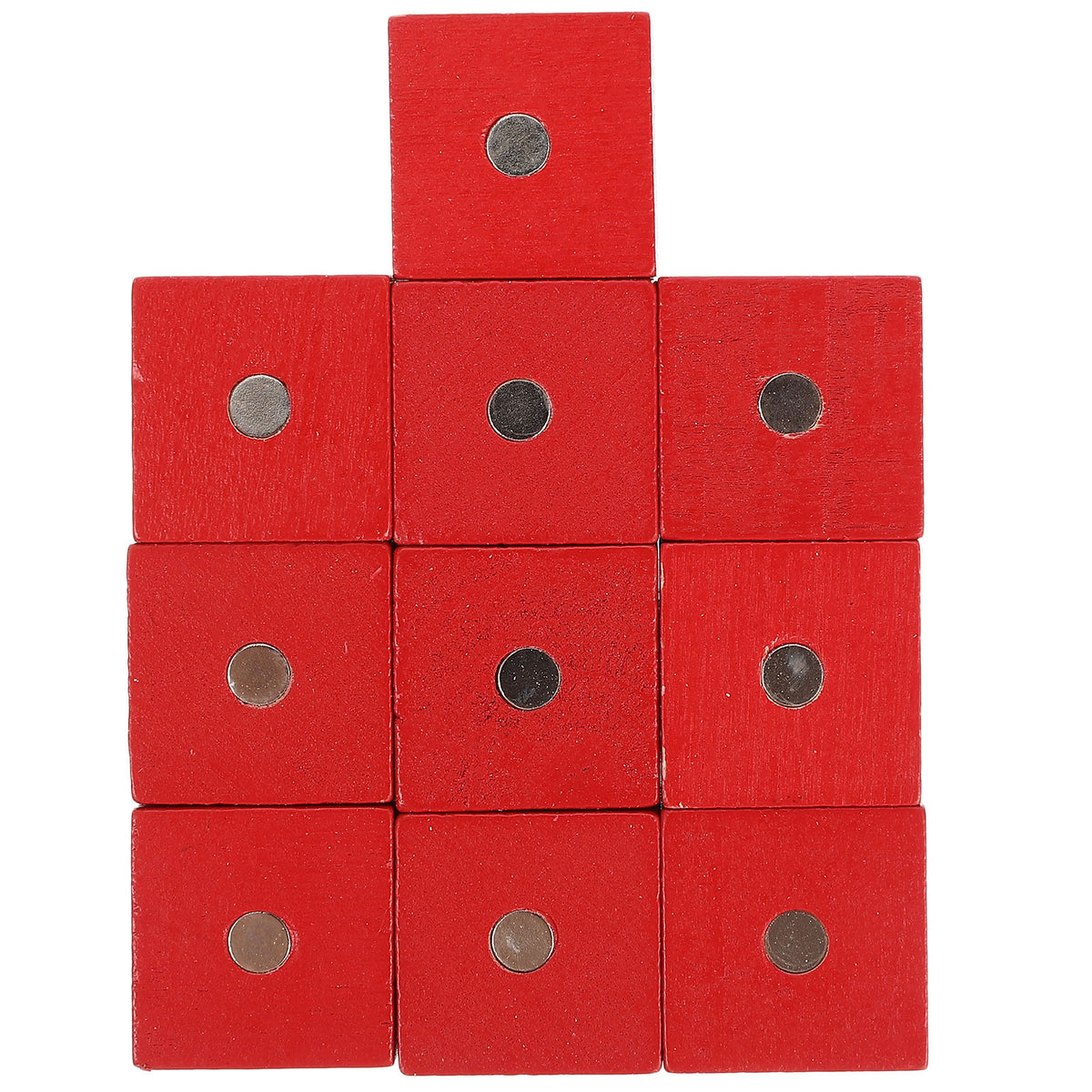 10pcs Wooden Magnetic Cubic Blocks Building Toy R4128