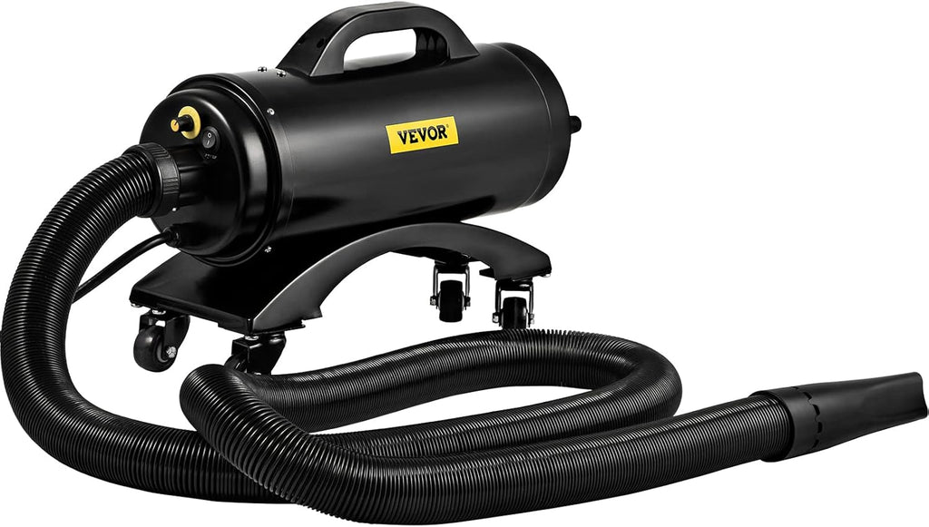 8.0HP 320 CFM 110V Car Dryer Air Blower with Casters, 33 Ft Hose, 2 Nozzles R675