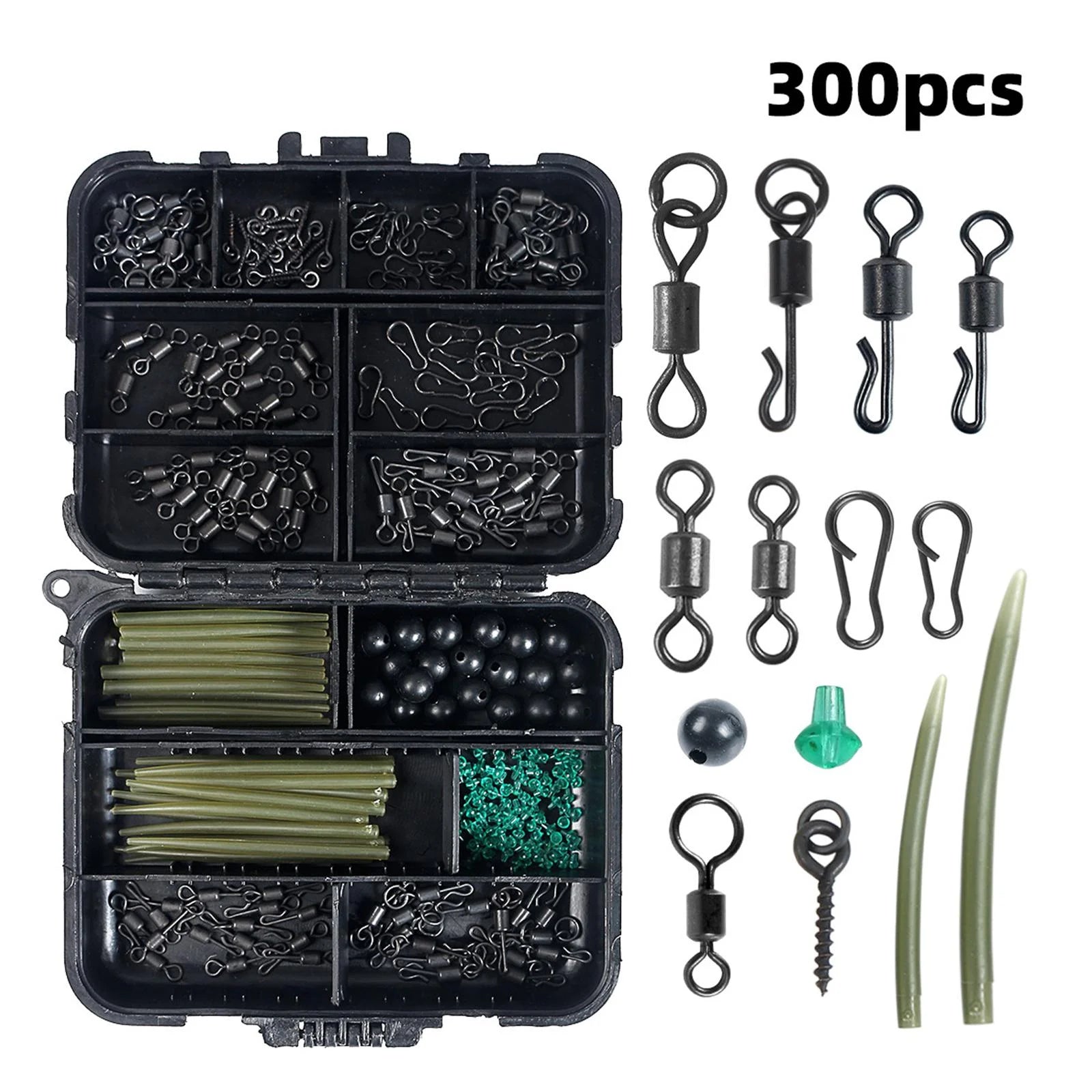 Carp Fishing Rolling Swivels Beads Stopper Accessories D359641