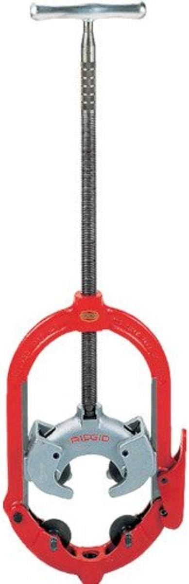 Hinged Pipe Cutter for Steel, 4-inch to 6-inch, Silver/Red Y162