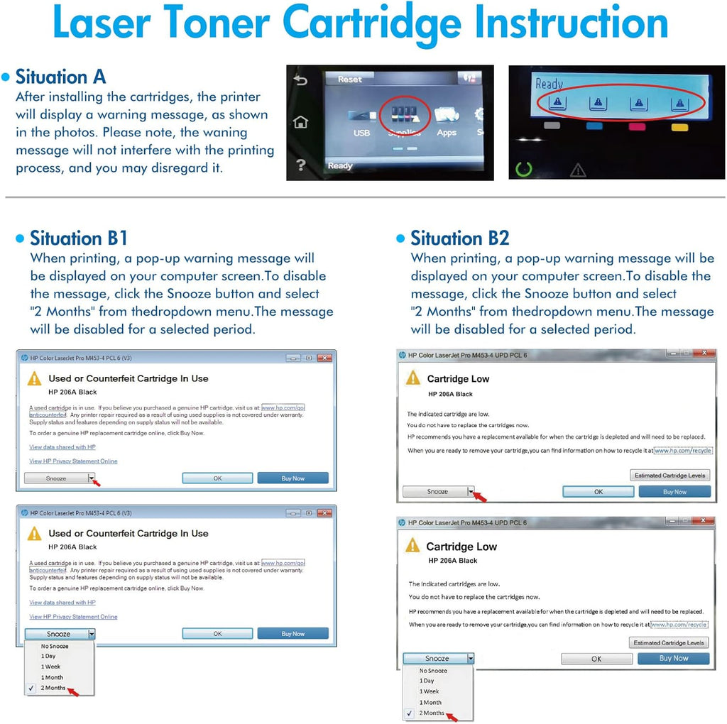 Compatible Toner Cartridge 4-Pack (Black Cyan Yellow Magenta) U8325