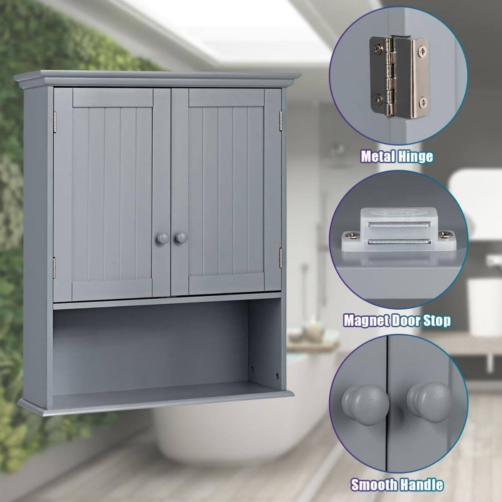 Gray Bathroom Wall Cabinet I9135