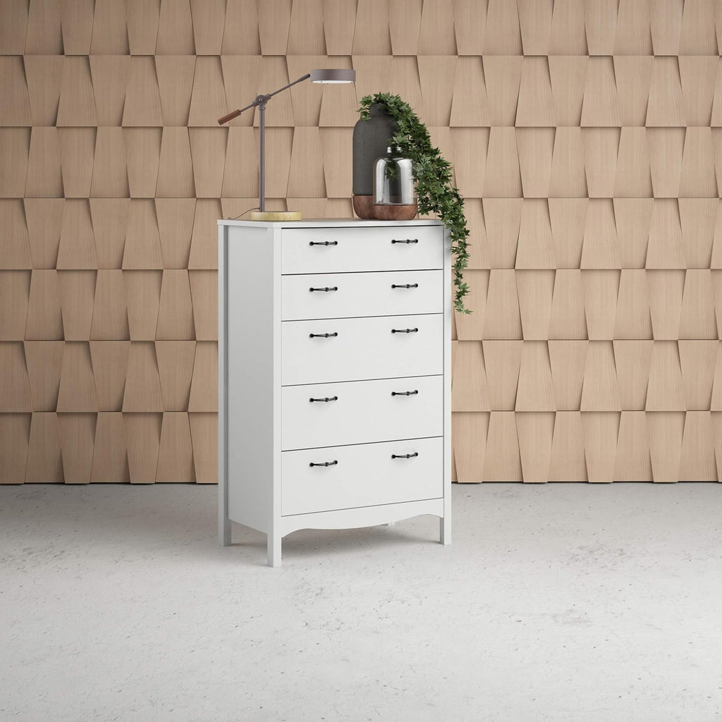 White 5 Drawer Chest T54064