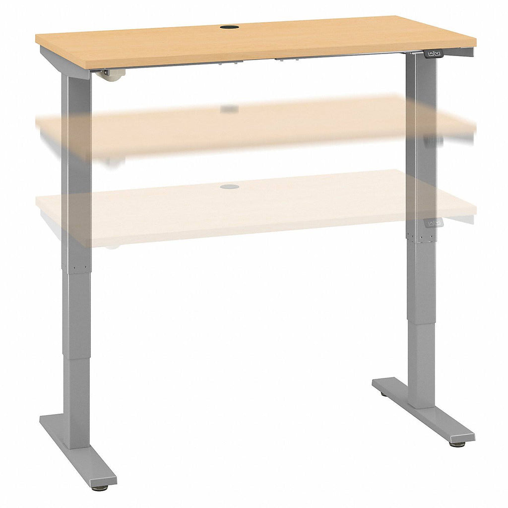 Electric Height Adjustable Standing Desk in Natural Maple N6054