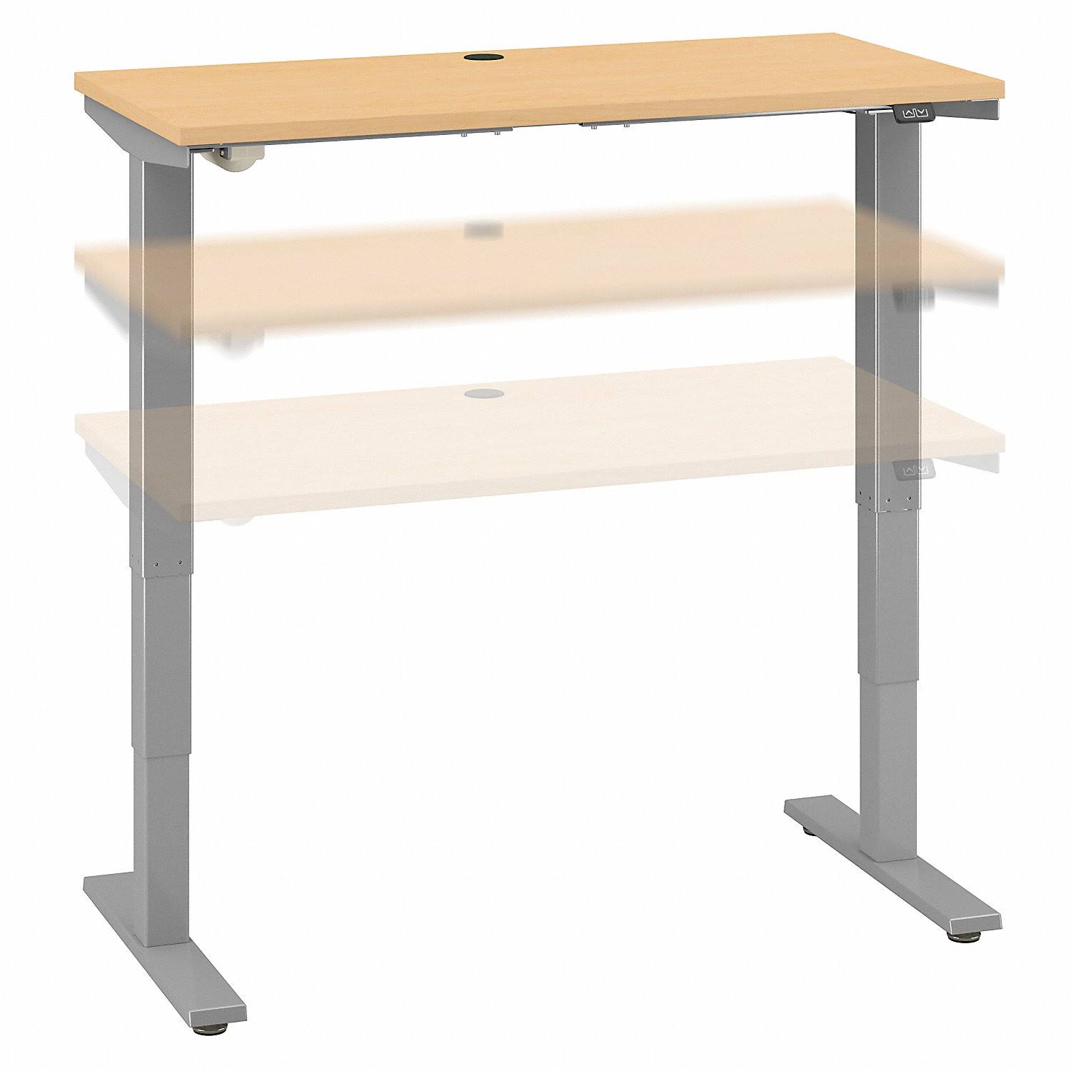 Electric Height Adjustable Standing Desk in Natural Maple N6054