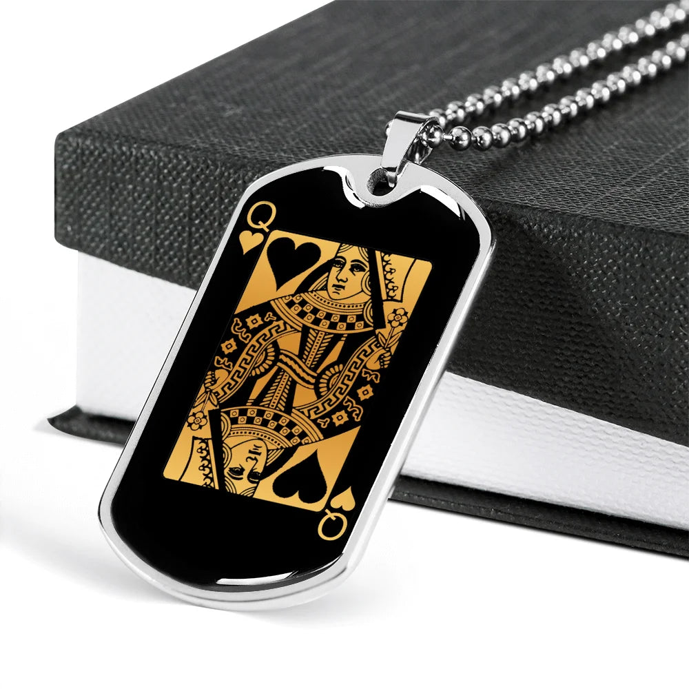 Gold Dog Tag Necklace T808