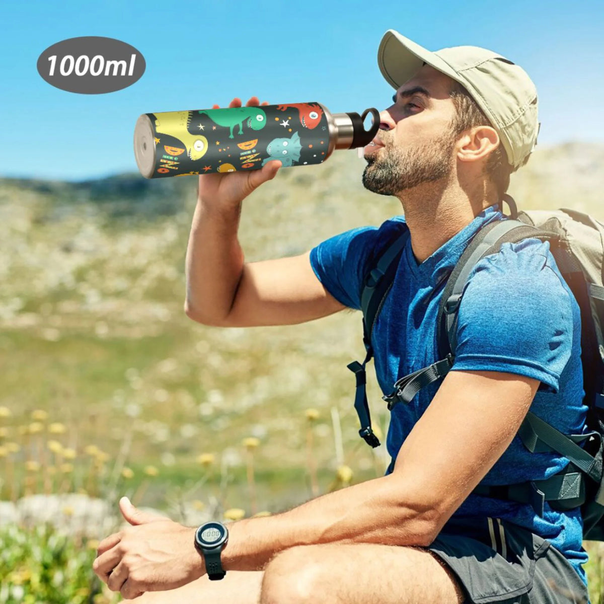 Stainless Steel Water Bottle with Straw Lid Vacuum Insulated 20 OZ L3988
