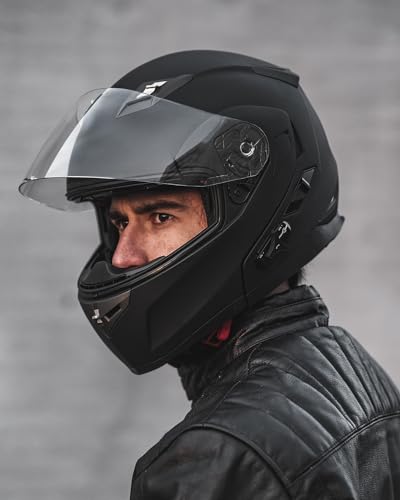Bluetooth Modular Full Face Motorcycle Helmet with Sun Shield J976777