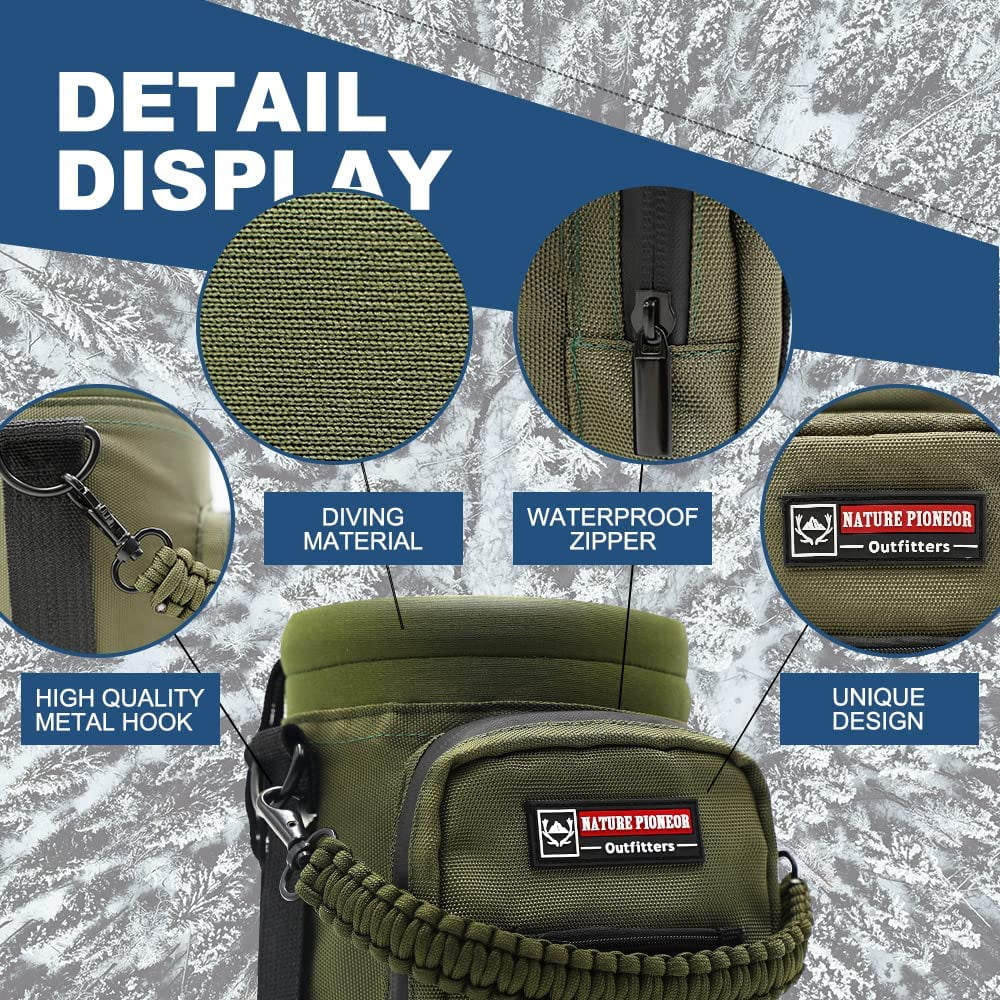 Neoprene Insulated Water Bottle Holder with Shoulder Strap for Half Gallon 64OZ / One Gallon 128OZ Sports Water Jugs Bottles G695