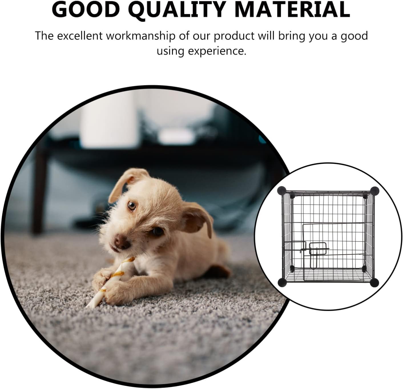Black Pack of 2 Foldable Metal Dog Exercise Playpen X4292